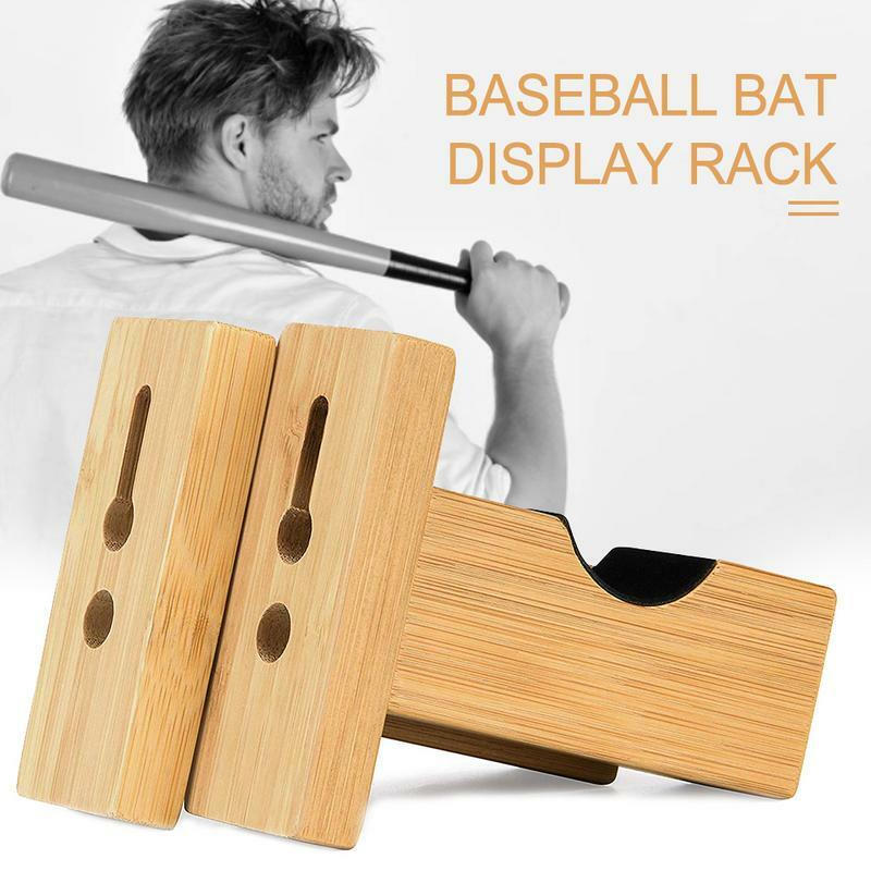 Soporte de pared para exhibición de bate de béisbol, 2 piezas, con Kit de montaje, fácil de instalar, palo de Hockey