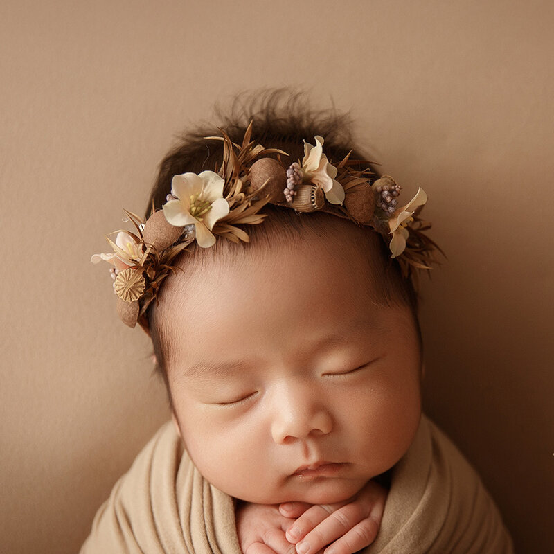 Fotografia adereços para bebê recém-nascido, envoltório elástico alto macio, chapéu de boa noite, boneca urso, orelhas de ovelha, boné, brinquedo, headflower, foto