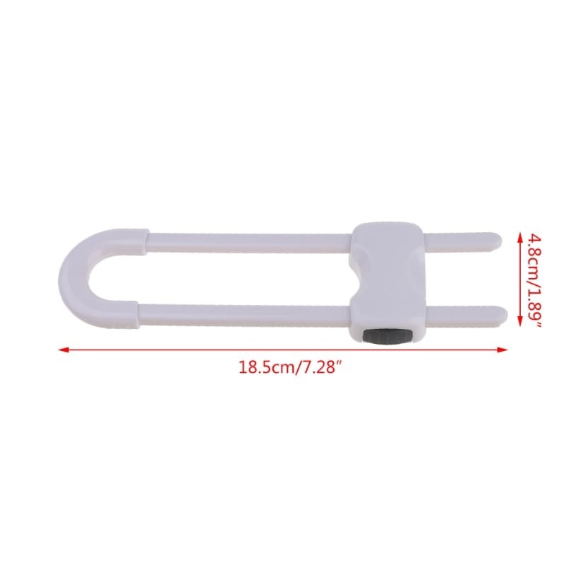 2PCS/Lot Drawer Door Cabinet Cupboard Safety Locks Baby Kids Safety Care ABS Plastic U Shaped Locks Infant Baby Protection