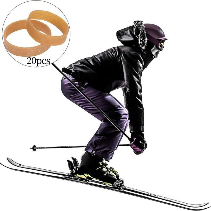 20x penahan rem Ski karet gelang rem tebal portabel karet gelang lebar karet cincin untuk musim dingin olahraga Ski aksesoris