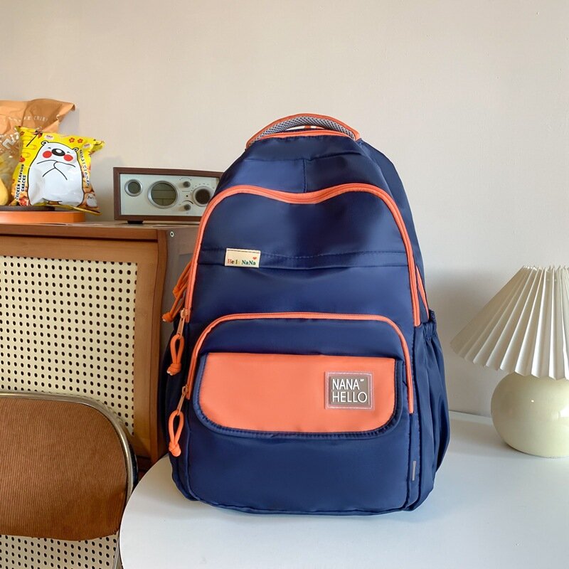 حقيبة مدرسية بسعة كبيرة للإناث ، حقيبة ظهر للسفر بالكمبيوتر ، نسخة كورية من hanjacka ، حقيبة ظهر بسيطة جيدة التهوية ، يابانية