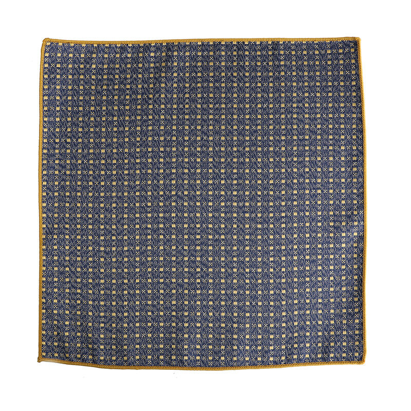 Alta Marca De Seda Kandkerchief Homens Laranja Amarelo Dot Xadrez Bolso Quadrado Fit Festa Formal Bolso Quadrado Lenços Terno Hanky