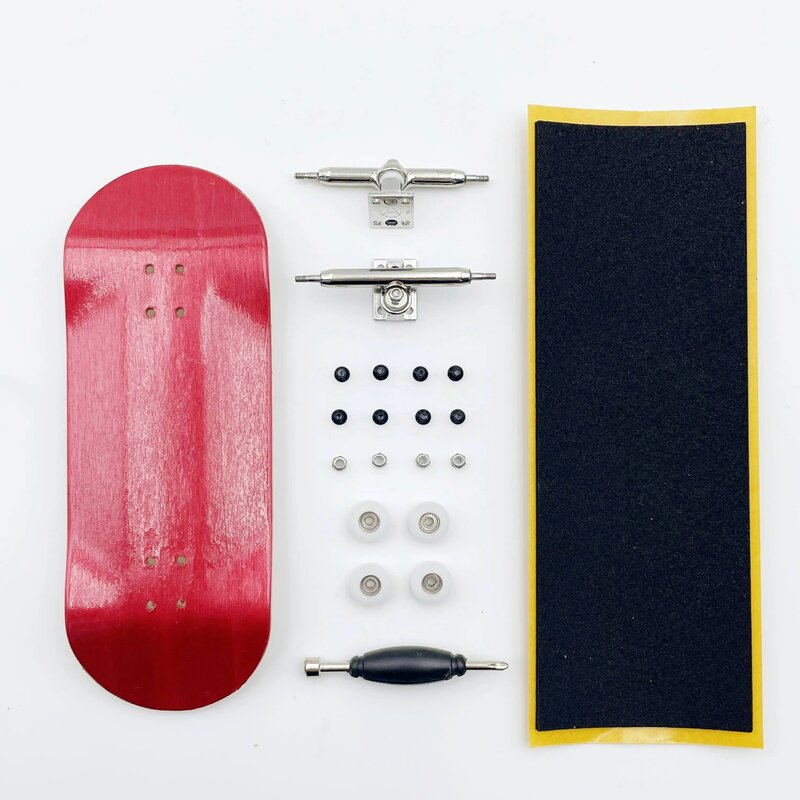 フルフィンガースケートボードセット,木製デッキ,シングルアクスル,CNCホイール,36mm,指紋
