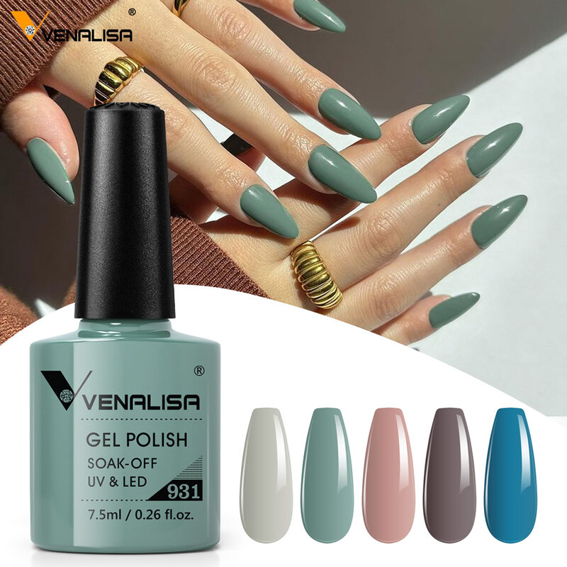 2 pz * 7.5ml Venalisa Nude Color Gel Base Nowipe Top Coat Soak Off UV LED Gel smalto per unghie cosmetici Nail Art Manicure smalto per unghie