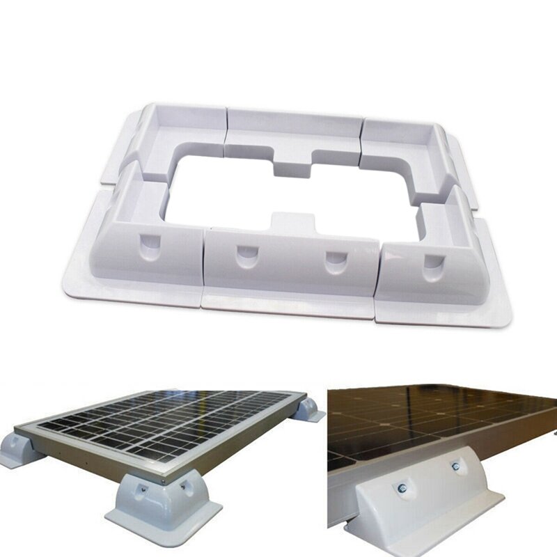 Kit de suporte de montagem lateral do painel solar, 2 pcs, 6 pcs Eco Painel Solar Corner Side Mounting Bracket Kit