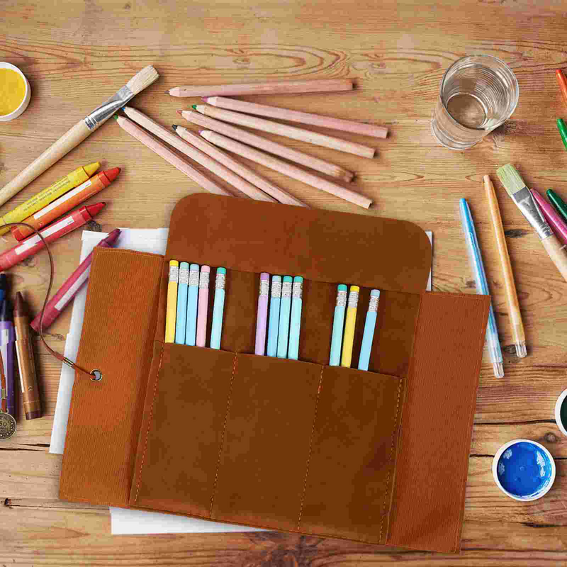 Estuche de lápices práctico, bolsa para almacenamiento de bolígrafos, pequeño portalápices decorativo, soporte