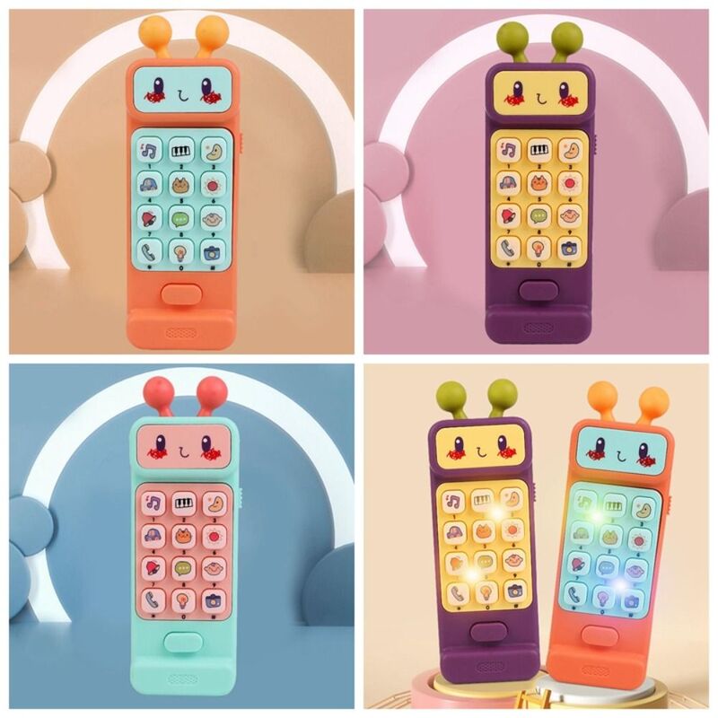 Abs brinquedo de simulação de telefone móvel, falso controle mordedor, música, dormir, brinquedo voz, disponível em 3 cores