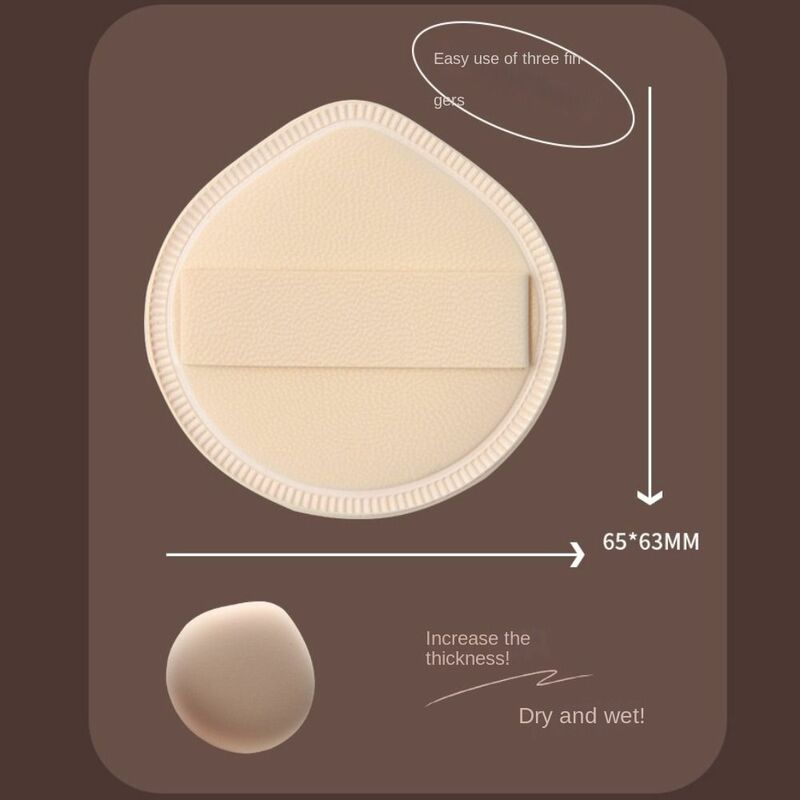 Soft Leather Clip Air Cushion Wet Dry Use Tools Water Drop Shape Powder Puff Cream Makeup Effect Cosmetic Puff Women Beauty