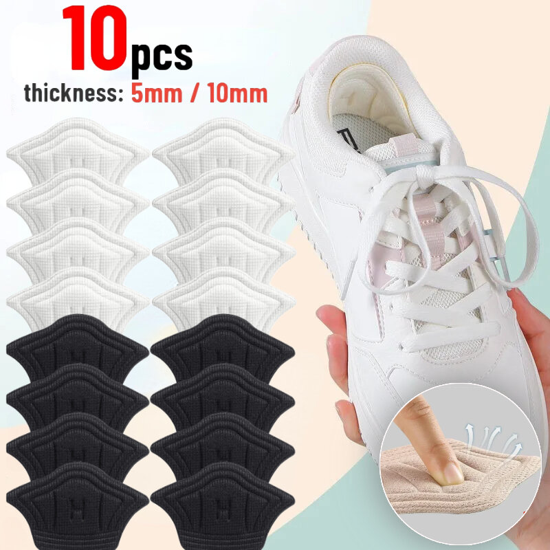 Bantalan dalam sepatu olahraga, 10 buah Sol dalam untuk sepatu tambalan bantalan hak untuk sepatu olahraga ukuran dapat disesuaikan bantalan kaki sepatu pelindung tumit stiker belakang