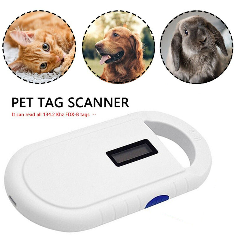 Lector de Microchips para mascotas, escáner portátil de mano para animales, gestión de recursos