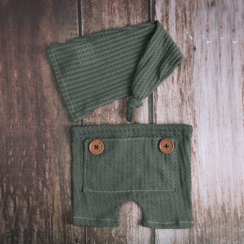 Neugeborene Fotografie Requisiten Baby Junge Mädchen Outfit Stram pler Hut Overall Säuglinge Foto Schießen Fotografie Kleidung