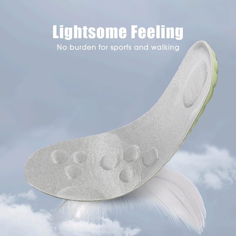 Latex Sport Insoles for Men Women Soft High Elasticity Insole Running Shoes Pad Deodorant Orthopedic Arch Support Insert Cushion