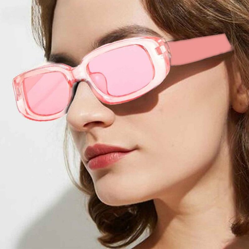 Petites lunettes de soleil carrées vintage durables pour femmes, nuances féminines, anti-absorbe ouissement, lunettes de cyclisme rectangulaires UV400