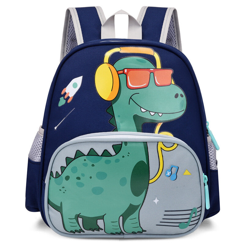 New Fashion Children's Cartoon Lovely Dinosaur Kindergarten Travel Backpacks for 2-6 Years Old Girls and Boys Large Capacity