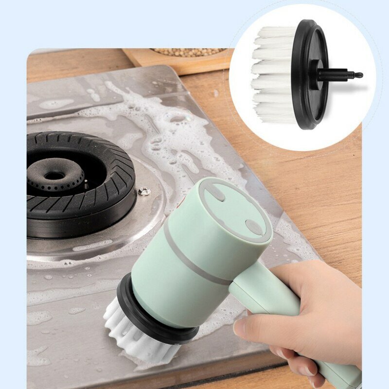 3 In 1 Electric Cleaning Brush Multi-Functional Home USB Electric Rotary Scrubber Household Appliances Cleaning Gadget