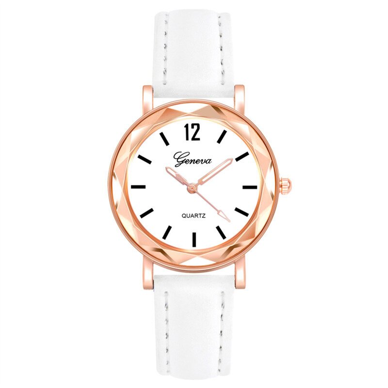 Reloj de pulsera informal para mujer, relojes de pulsera de cuarzo a la moda, reloj de correa de cuero de lujo para mujer, regalo para mujer