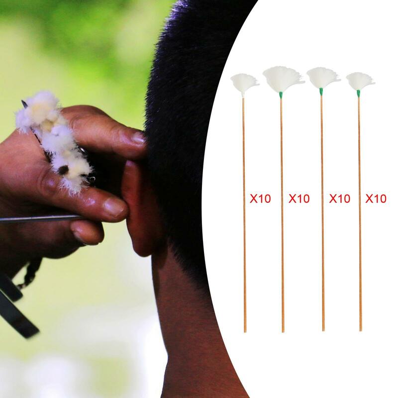 10x auricolari in piuma d'oca comodo strumento per la pulizia dell'orecchio con rimozione del cerume morbido