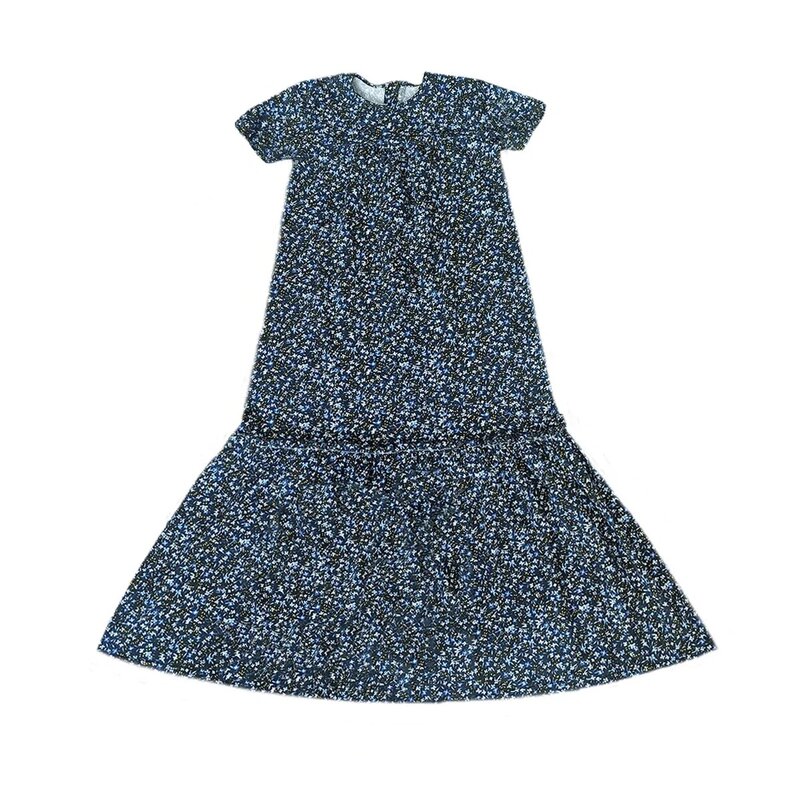 Jako 2024 nowe kwiatowe dziewczęce modalne sukienki Maxi ładna dziewczyna szata dla niemowląt dopasowane ubrania dla sióstr czarne