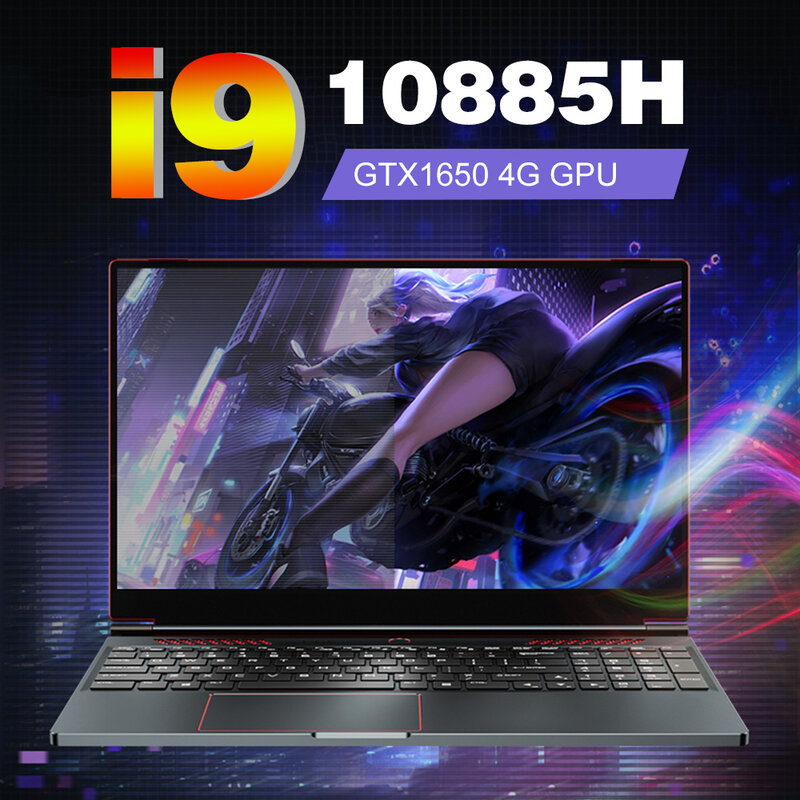 Laptop game CRELANDER 16.1 inci Intel Core i9 generasi ke-10 Nvidia Graphic GTX 1650 layar IPS 144Hz Gamer Notebook