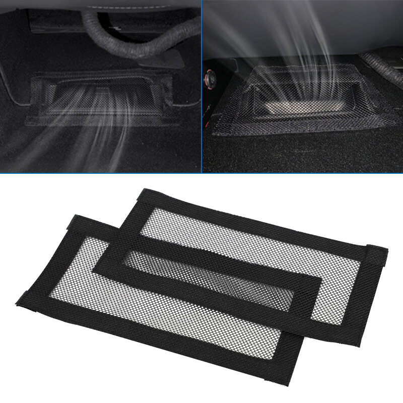 Tomada de ar capa para tesla modelo 3 y sob o assento anti-bloqueio de poeira proteção net estilo do carro interior modificação acessórios
