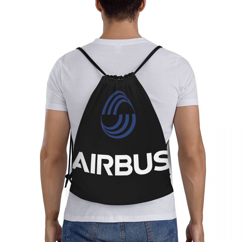 Airbus Logo Portable Drawstring Bags Backpack Storage Bags Outdoor Sports Traveling Gym Yoga