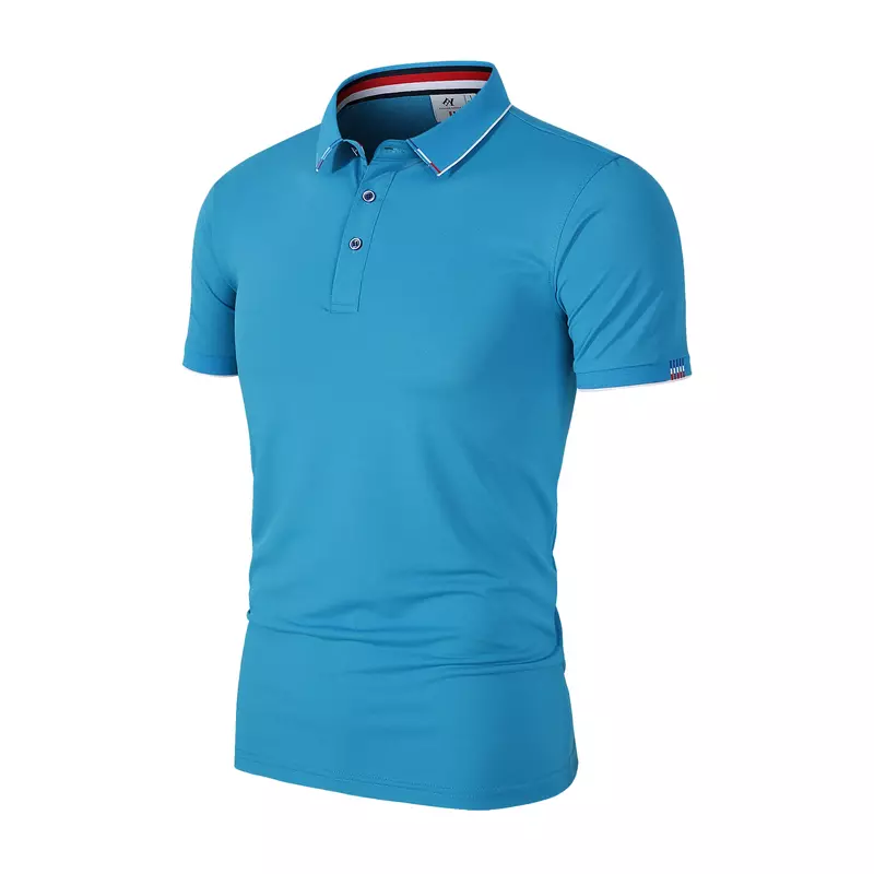 High-end Brand New Summer Solid Color High Quality Short Sleeve Polo Men's Fashion Business Casual Traceless Casual