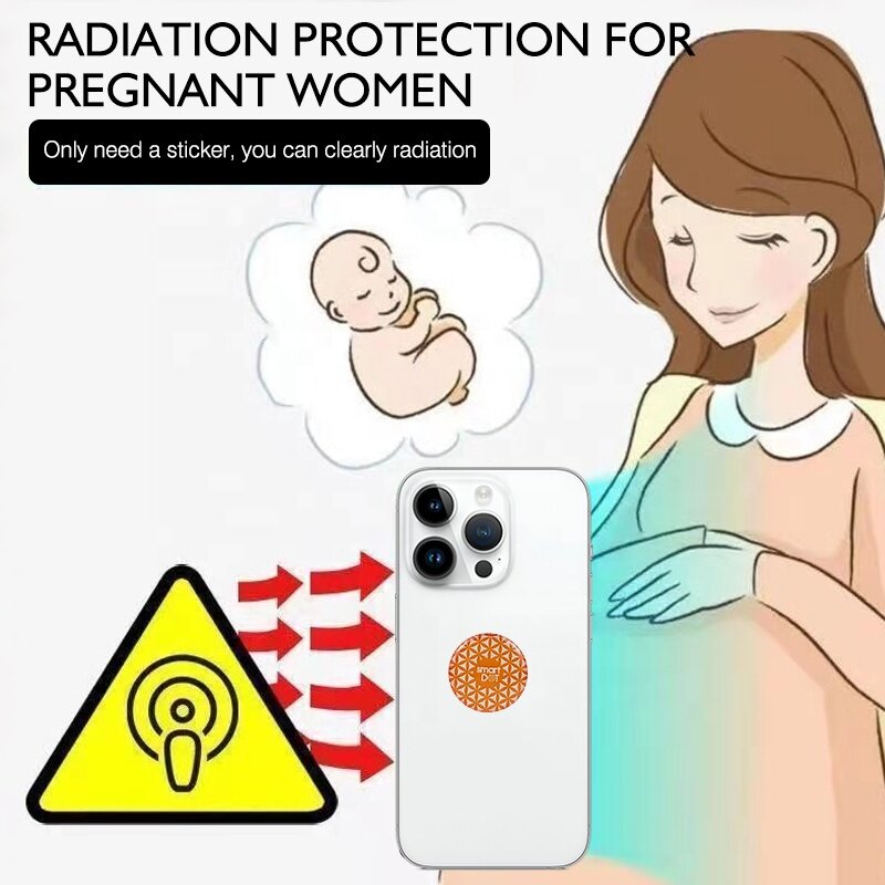 Custom  emf protection anti radiation sticker Newest Smart Dot Negative Ions anti radiation phone sticker For Laptop