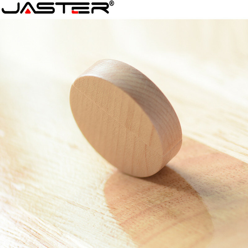 O bordo de madeira da movimentação do flash de jatser 2.0 usb 64gb walnut redondo 32gb 16gb 8gb livram a vara da memória do logotipo feito sob encomenda é pequeno e conveniente