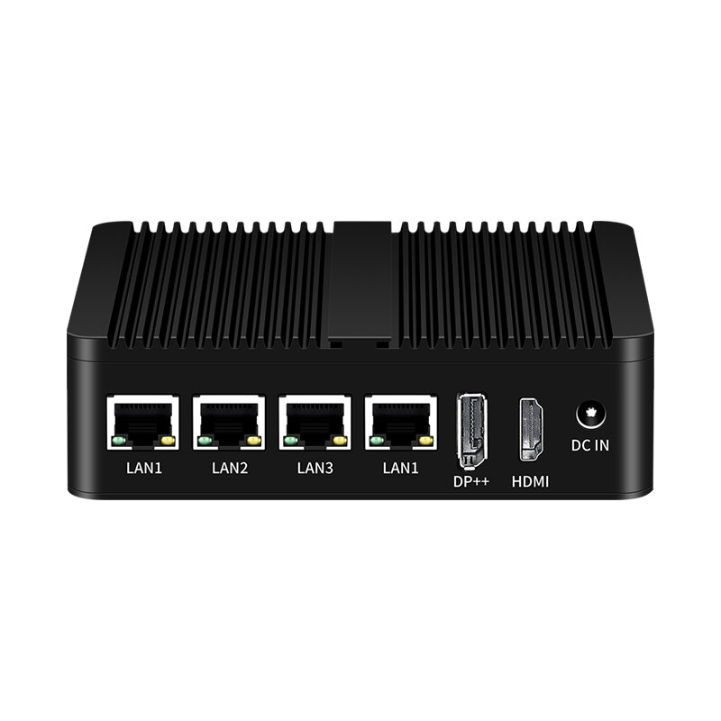 Pfsense firewall mini pc intel n100 ddr4 4x intel ethernet i225/i226v 2,5g lan 2x com rs485 rs232 soft router lüfter los ipc
