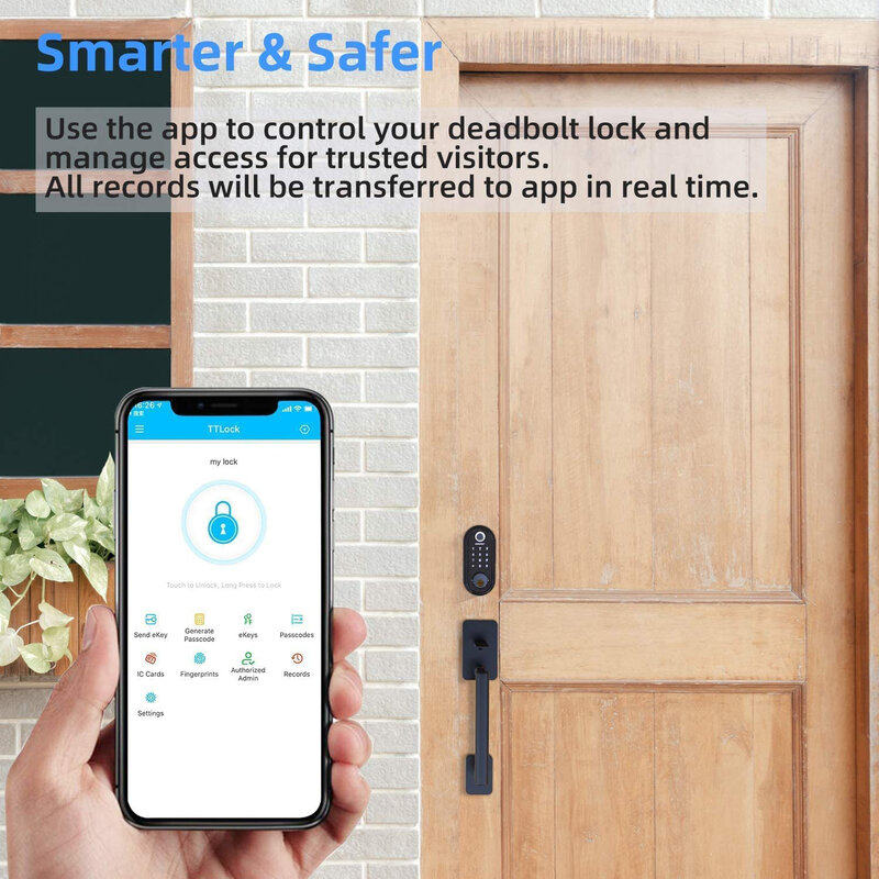 Hornbill biometrischer Finger abdruck Smart Türschloss Riegel schlüssel loser Eingang Haustür schlösser elektronische Entriegelung für Home Office Safe