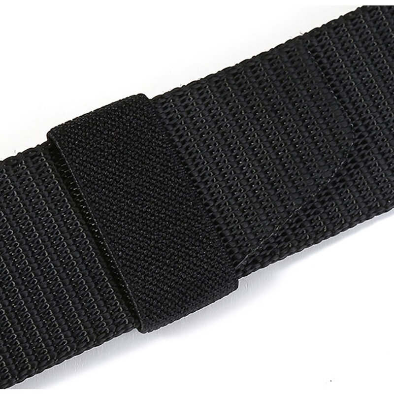 Cinturón de lona de nailon con hebilla de plástico para hombre y mujer, cinturón táctico militar de 1,5 pulgadas de ancho sin Metal para trabajo al aire libre, compatible con el aeropuerto