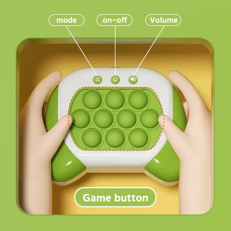 Puzzle Game Quick Push Bubble Toys giocattoli sensoriali con musica e Light Up Fidget Game Toy giocattolo antistress per ragazzi e ragazze dai 3 anni in su regalo