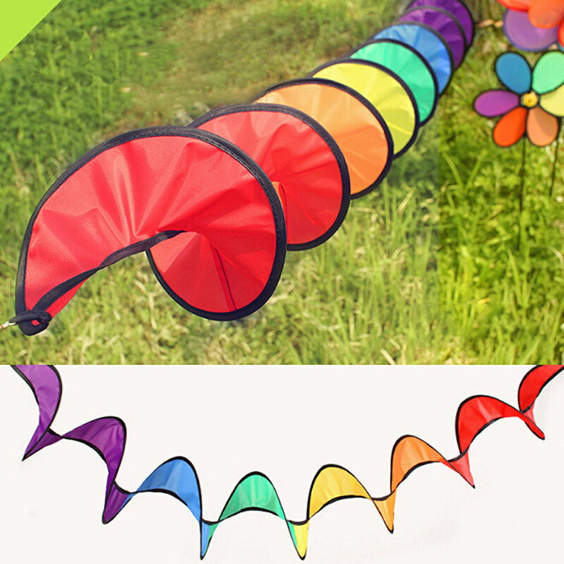 Colorful Outdoor Camp Flags Camping Tent Foldable Spiral Windmill Wind Spinner Camp Buntings Decoration Travel Kid Home Ornament