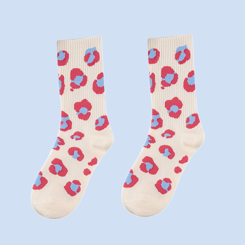 5 Pairs Women Cute Love Letter Mid Tube Socks Spring Autumn Breathable Thin Socks Fashion Sweet Socks For Girls