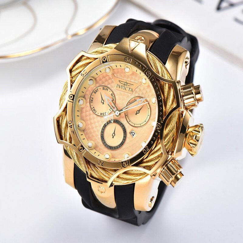 Relógio quartzo de luxo masculino, pulseira de aço inoxidável premium, impermeável, casual, alta qualidade
