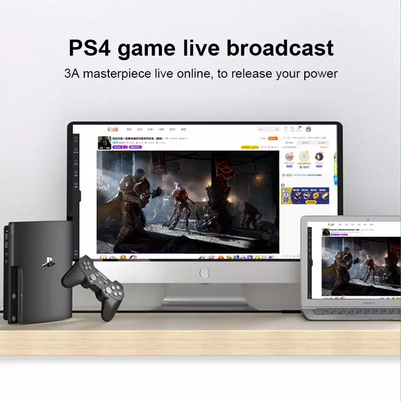 การ์ดจับภาพวิดีโอชนิด C USB สายเคเบิลที่เข้ากันได้กับ USB C 1080P HD บันทึกเกมสำหรับ PS4/5 SWITCH Live Streaming broaming