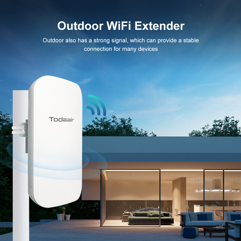 TODAAIR 5Ghz AC1200 WiFi Repeater 1200Mbps Router WiFi Extender Amplifier 2.4G/5GHz Wi-Fi Signal Booster Long Range Network