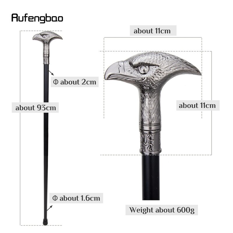 Eagle Head Single Joint Fashion Walking Stick Decorative Vampire Cospaly Party Walking Cane Halloween Crosier 93cm