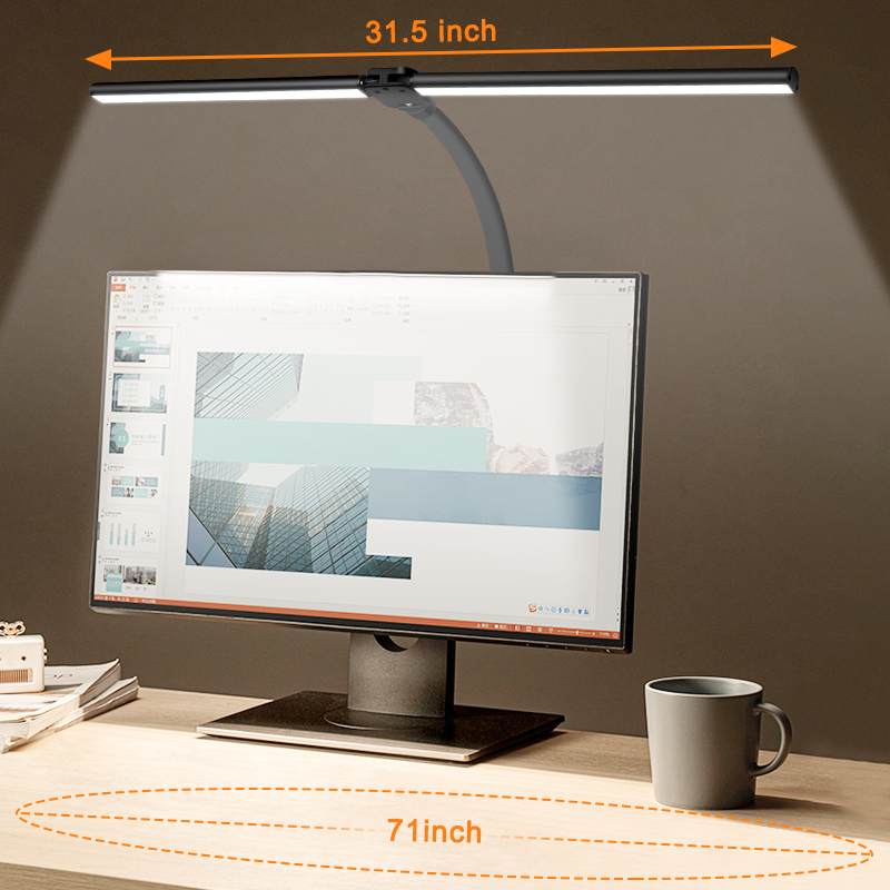 Lampada da tavolo a LED a doppia testa LAOPAO lampade da scrivania per architetti ue/usa Office 24W più luminose 5 modalità di colore e 5 lampade dimmerabili per la protezione degli occhi