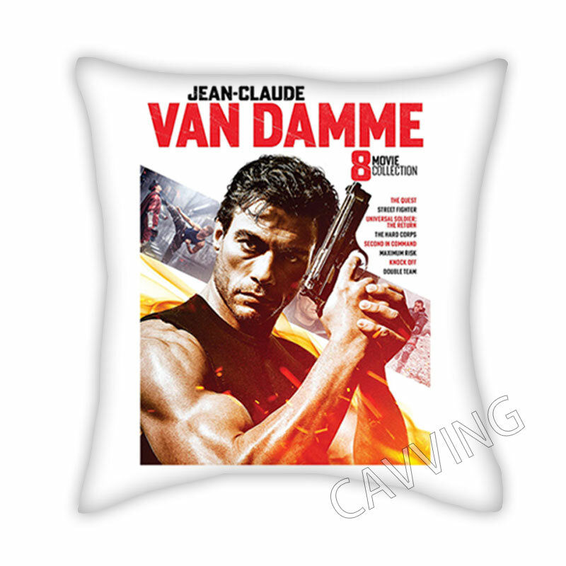 Jean-claude Van Damme 3D drukowane poliester dekoracyjny poszewki rzuć poduszka pokrywa plac Zipper przypadki fani prezenty Home Decor