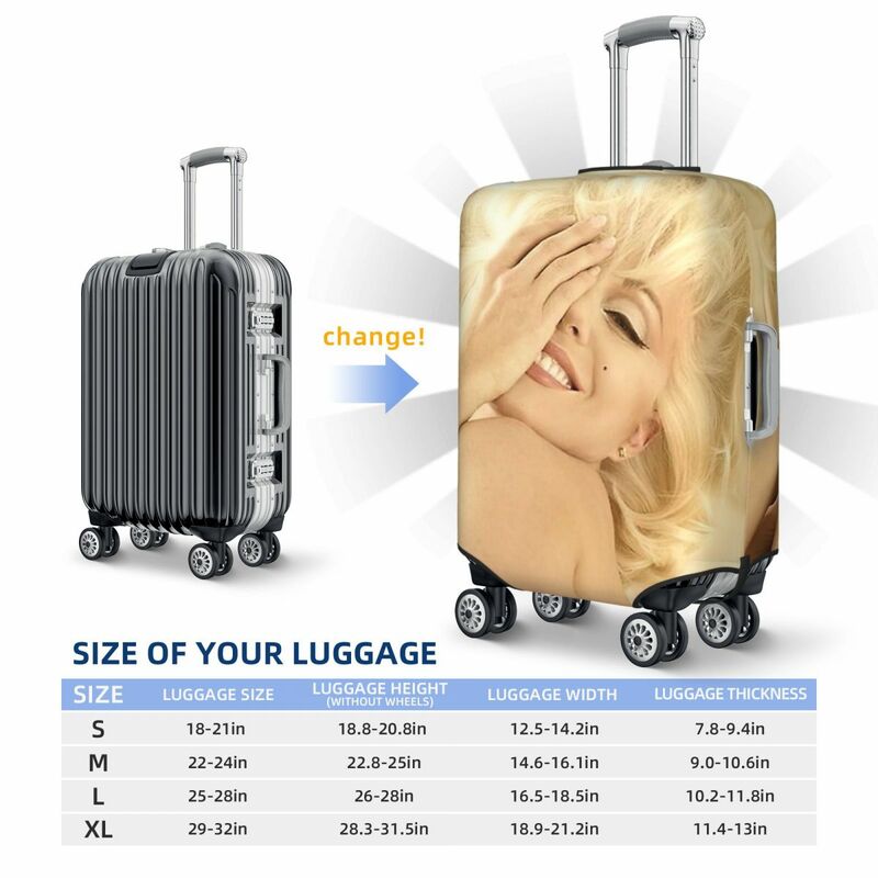 MARILYN MONROE Print Luggage Protective Dust Covers Elastic Waterproof 18-32inch Suitcase Cover Travel Accessories