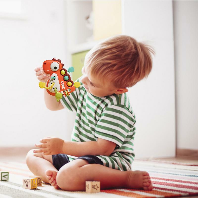 Brinquedo educativo portátil e reutilizável do recém-nascido, dentição para meninos, corda habilidade-construção de brinquedo sensorial, habilidades motoras