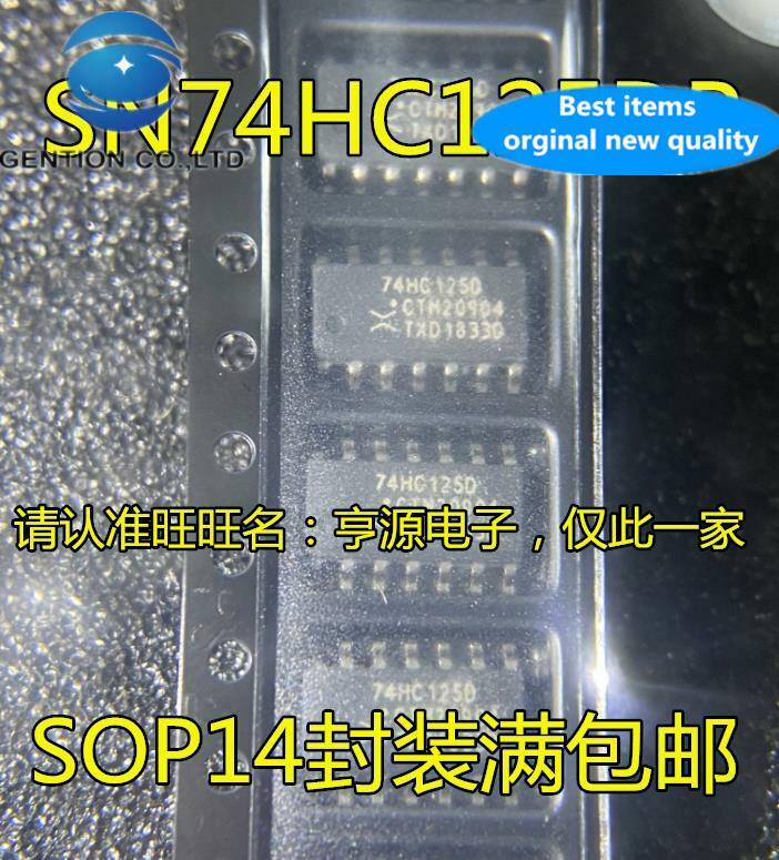 20Pcs 100% ต้นฉบับใหม่74HC125 74HC125D SN74HC125DR HC125 SMD SOP14