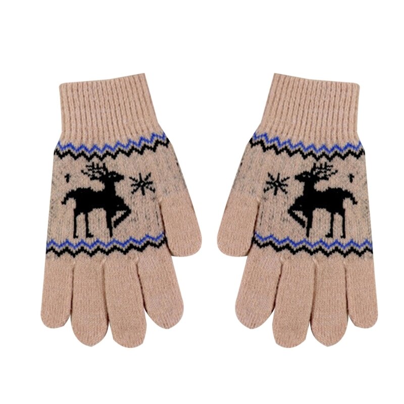 Leuke hertenhandschoenen voor kinderen Warme en comfortabele handschoenen Gebreide handschoenen Winter Dikkere handschoenen voor