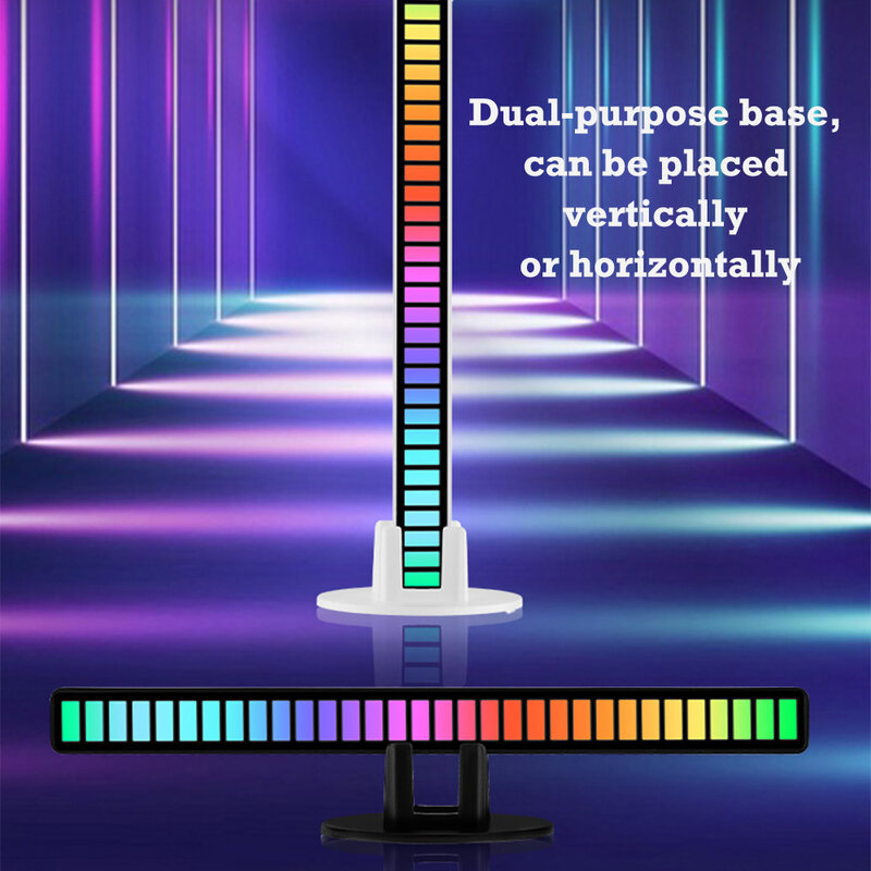 FTOYIN batang lampu irama musik RGB, kontrol aplikasi dapat diisi ulang suara Rgb diaktifkan lampu malam irama musik game mobil