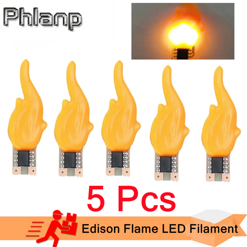 Luces Led Cob de 3V para decoración de fiesta de cumpleaños, accesorios de bombillas, filamento de 2200K, llama Edison, bricolaje