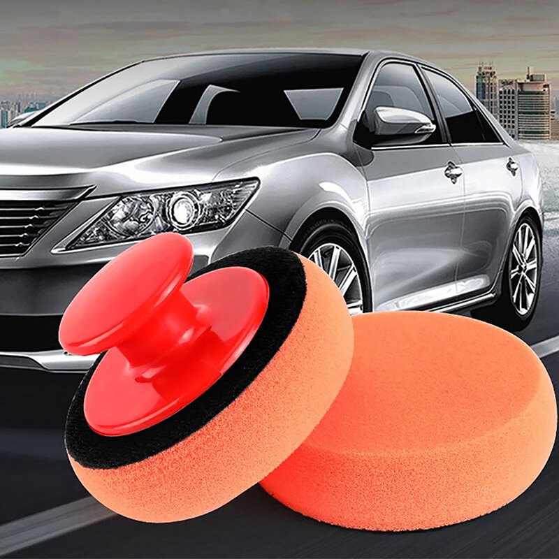 Car Waxing Sponge Polish Pads Handle High Density Buffing Wipe Polisher Kit Polishing Cleaning Sponge Car Accessories