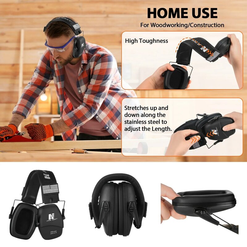 ARM NEXT Tactical headset ear protection shooting headphones for hunting Hearing earmuff Noise reduction 25db earmuffs Silicone