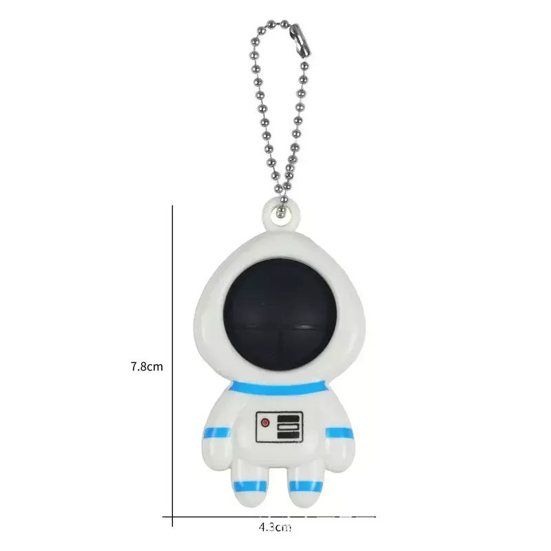 Mainan astronot, 1 buah mainan lepas tekanan, Gantungan Kunci astronot jari gelembung musik murah