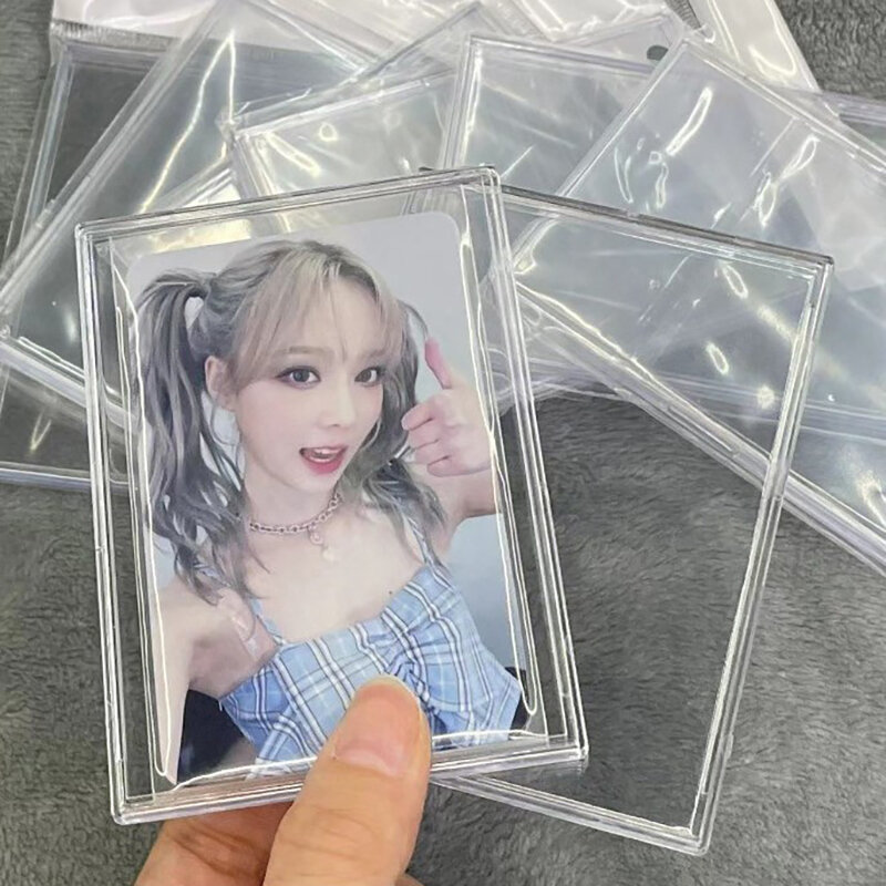 5Pcs/Pack Acrylic Transparent Collection Sleeves Frames For Collectible Trading Basketball Sports Cards TCG Card Photo Card